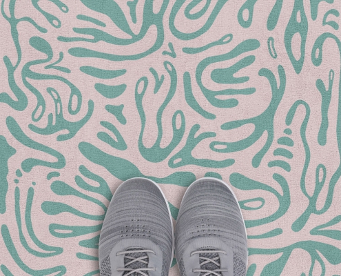 Vloerbedekking, dessinontwerp door Cora Verhagen